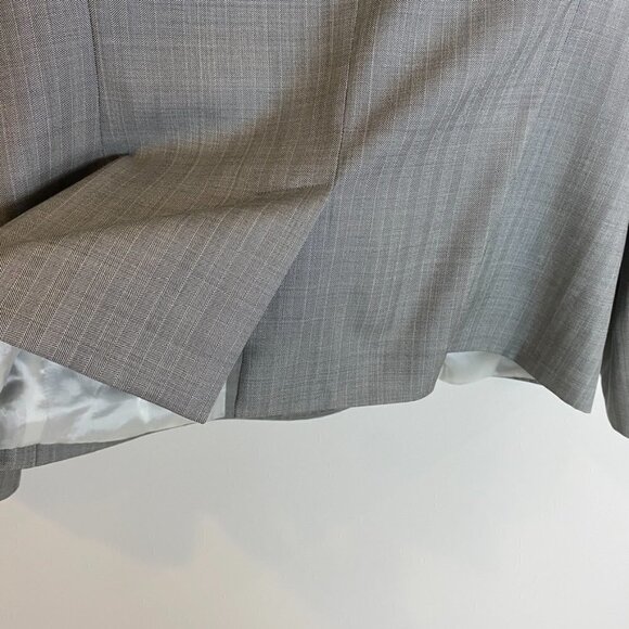 Brooks Brothers Blazer Double Breasted Gray Women 6 100% Wool Herringbone - Picture 5 of 6